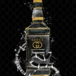 Glasschilderij met goudfolie 60x80cm Whisky