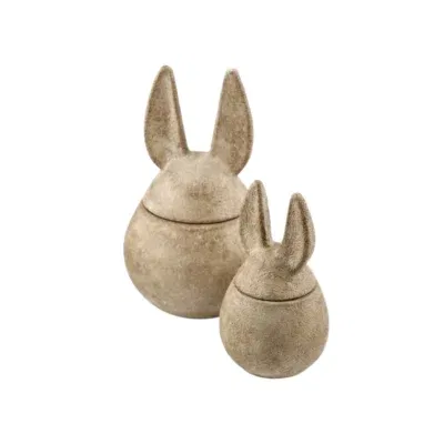 Opbergbakje konijn beige travertin - 2 maten