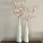 Vensterbank decoratie set japandi beige + bloesemtakken roze
