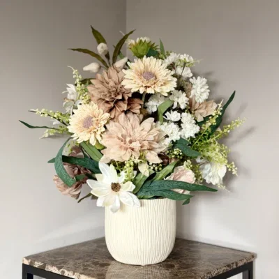 Zijden bloem boeket nude incl pot