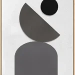 3D wanddecoratie 50x70cm 'Grijze vlakken 1'