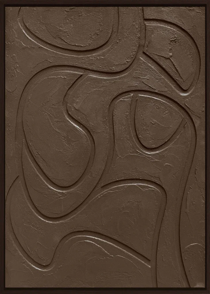 3D wanddecoratie 50x70cm bruin 2