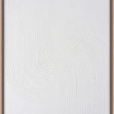3D wanddecoratie 50x70cm wit. Set van 6