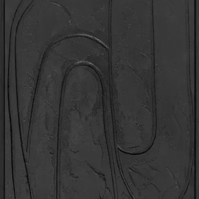 3D wanddecoratie 50x70cm zwart 1