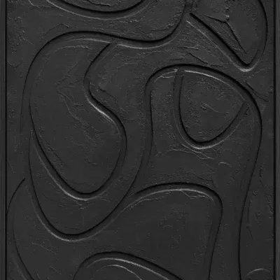 3D wanddecoratie 50x70cm zwart 2