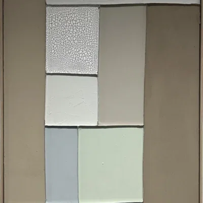 3D wanddecoratie 70x100cm 'Gewoven vlakken 1'