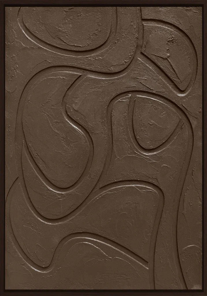 3D wanddecoratie 70x100cm bruin 2