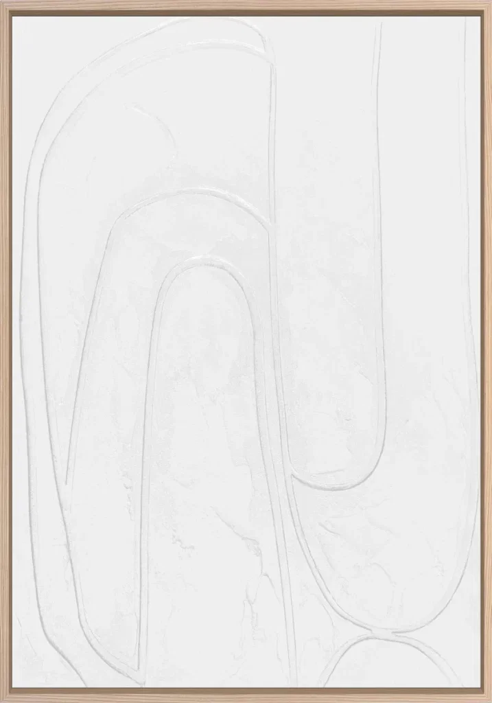 3D wanddecoratie 70x100cm wit 4