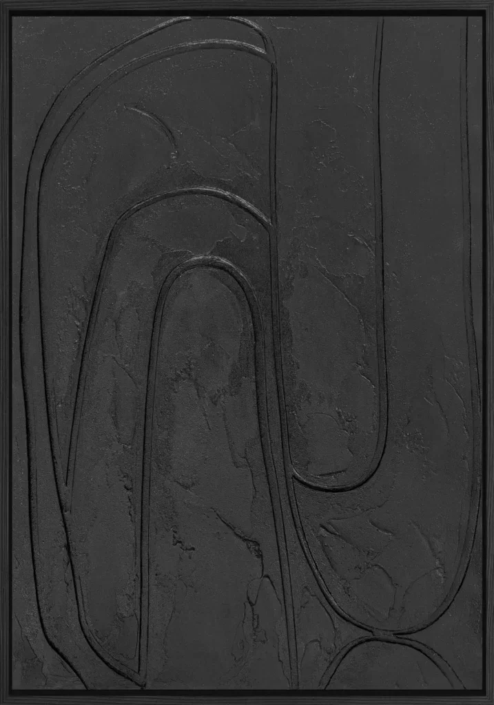 3D wanddecoratie 70x100cm zwart 1