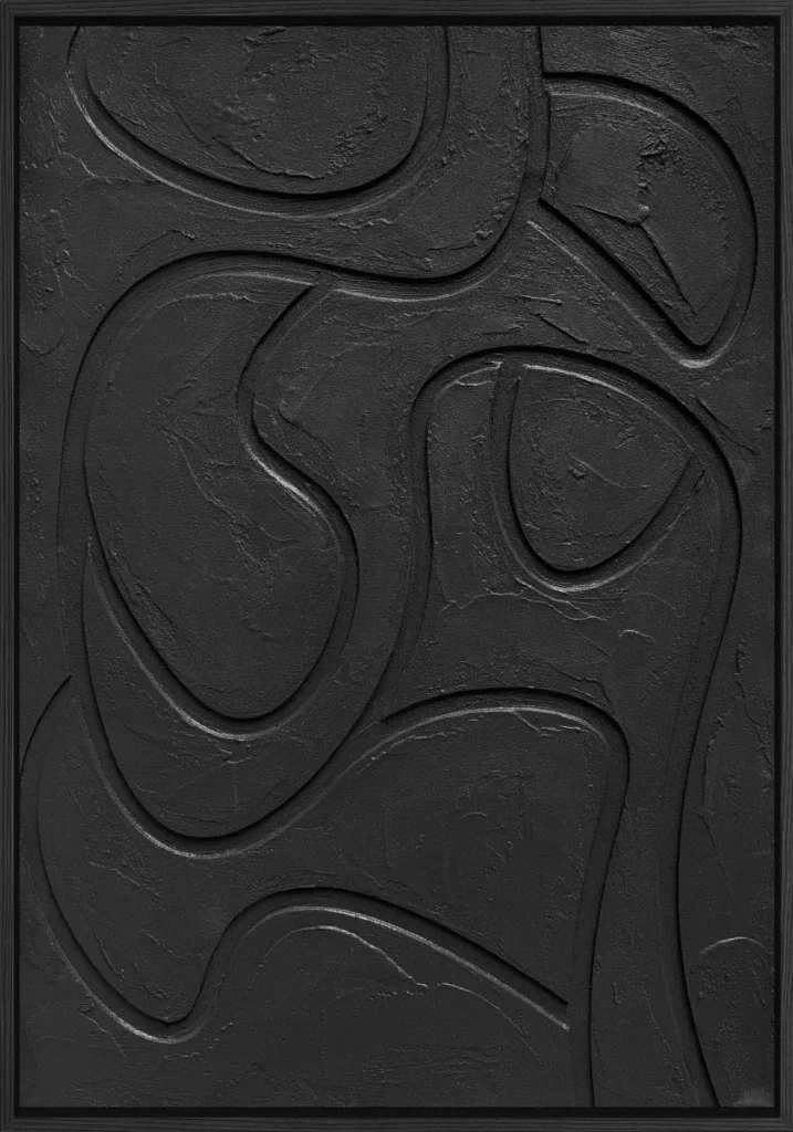 3D wanddecoratie 70x100cm zwart 2