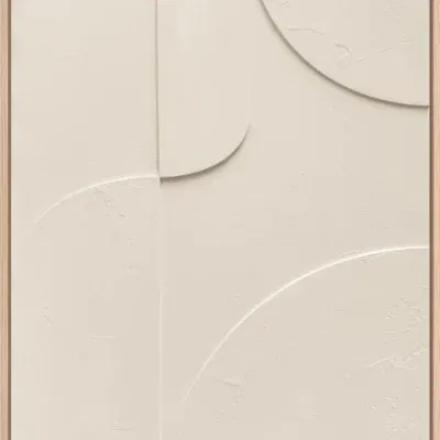 3D wanddecoratie Japandi 50x70cm creme 2