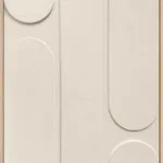 3D wanddecoratie Japandi 50x70cm creme 3