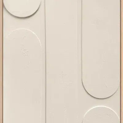 3D wanddecoratie Japandi 50x70cm creme 3