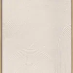 3D wanddecoratie Japandi 50x70cm creme. Set van 6