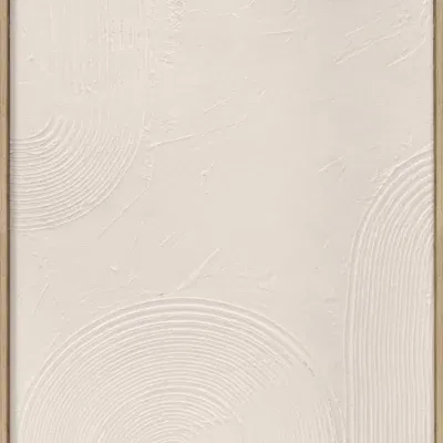 3D wanddecoratie Japandi 50x70cm creme. Set van 6