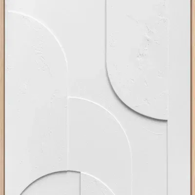 3D wanddecoratie Japandi 50x70cm wit 2