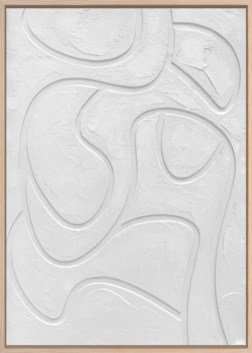 3D wanddecoratie Japandi 50x70cm wit 5 3D wanddecoratie Japandi 50x70cm wit 5