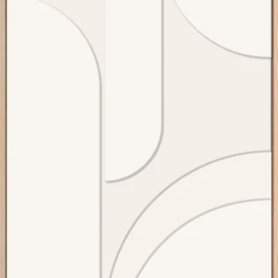 3D wanddecoratie Japandi 70x100cm creme 1