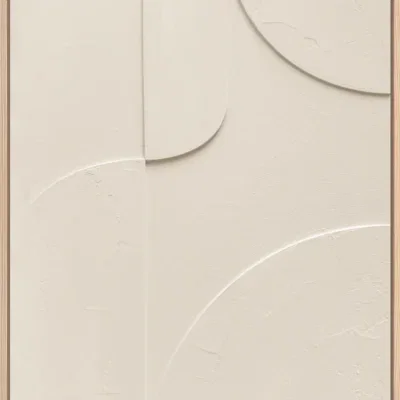 3D wanddecoratie Japandi 70x100cm creme 2