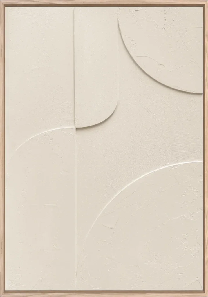 3D wanddecoratie Japandi 70x100cm creme 2