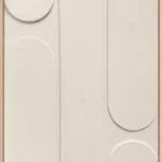 3D wanddecoratie Japandi 70x100cm creme 3