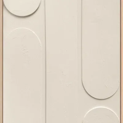 3D wanddecoratie Japandi 70x100cm creme 3