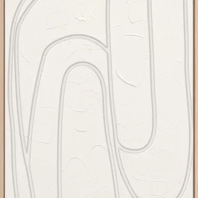 3D wanddecoratie Japandi 70x100cm creme 4