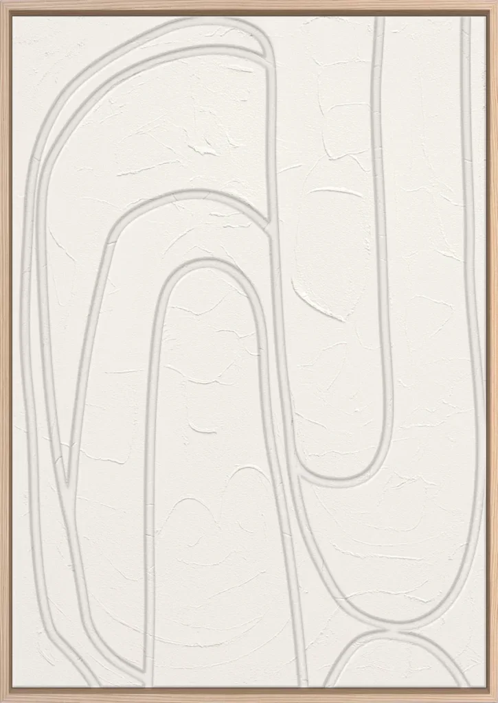 3D wanddecoratie Japandi 70x100cm creme 4