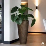 Plantenpot - Java S streep donker rustiek