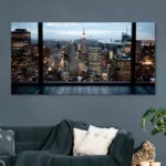 Glasschilderij 160x80 New York City
