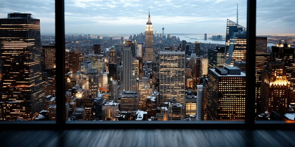 Glasschilderij 160x80cm Skyline