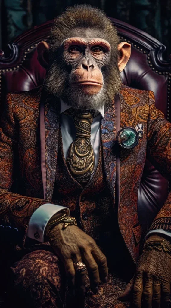 Glasschilderij 55x100cm Aap