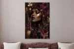 Glasschilderij 80x120cm Vrouw rechts