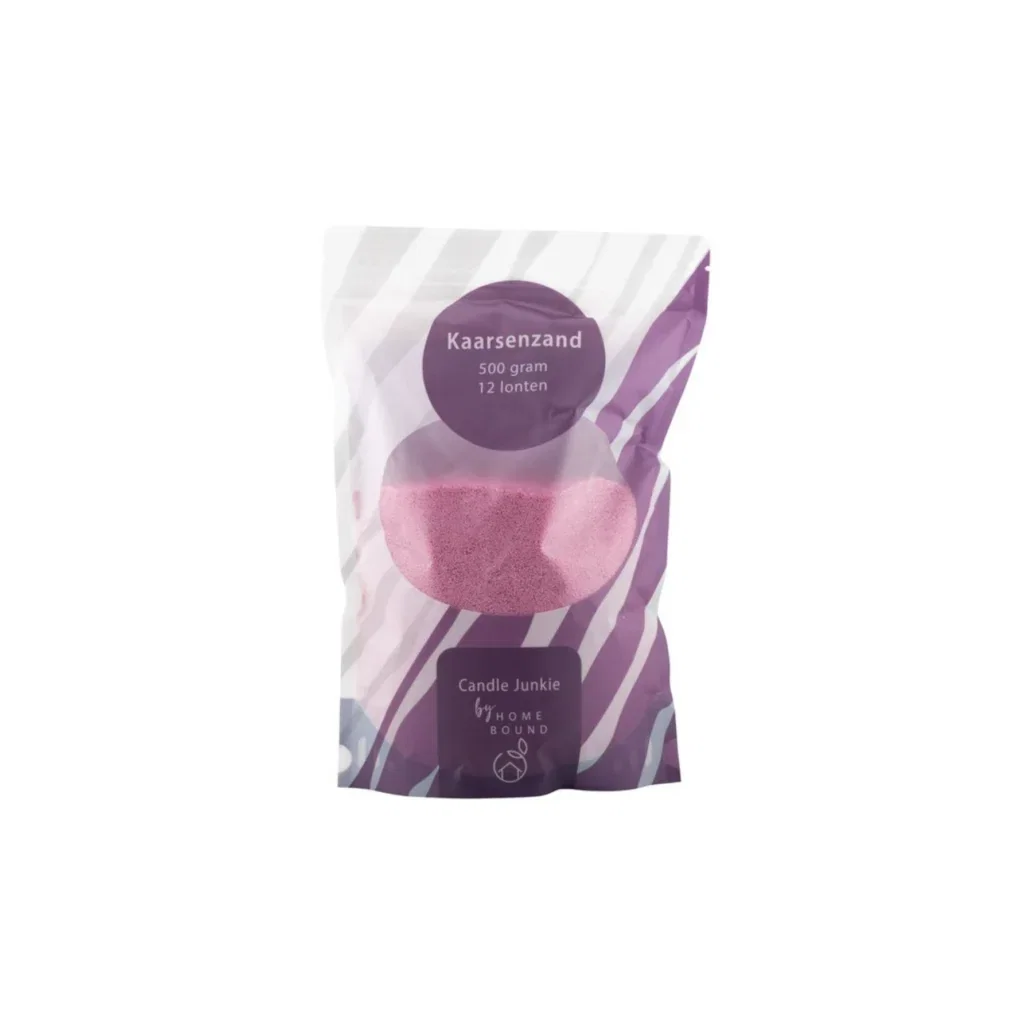 Kaarsenzand lila paars incl 12 lonten - 500 gr