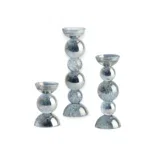 Light & Living | glazen kandelaar set van 3 smoke