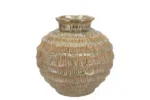Loui nordic sand bruin vaas - 21x21x20cm