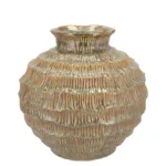 Loui nordic sand bruin vaas - 21x21x20cm