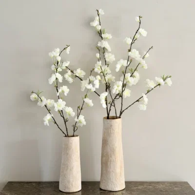 Vensterbank decoratie vazen set met bloesems