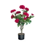 Zijden kunst plant Dahlia peachy fuchsia - 78 cm