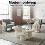 Bijzettafel Lux Gebroken wit - Afbeelding 8