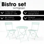 Tuin bistroset Laurence Lichtgroen - Afbeelding 7