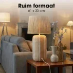 Tafellamp Denton Beige - Afbeelding 7