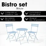 Tuin bistroset Laurence Lichtblauw - Afbeelding 7