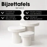 Bijzettafel Lux Gebroken wit - Afbeelding 6