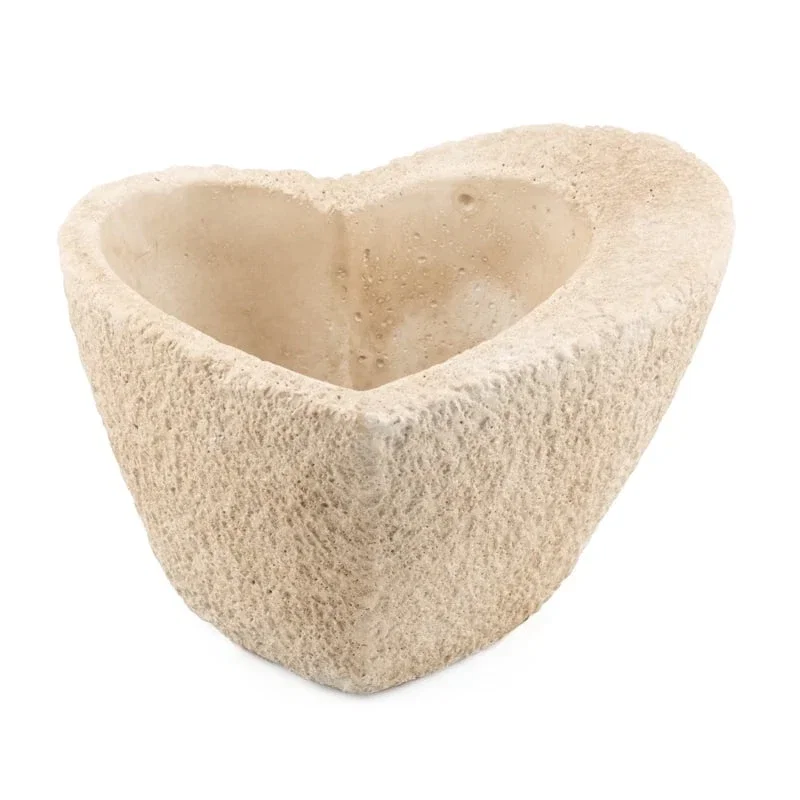 Aardewerk tray hart S - Travertin Beige schaal