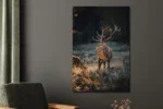 Glasschilderij 80x120cm Damhert in het bos