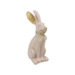 Haas Paasdecoratie Beige / Licht Roze – 28 cm