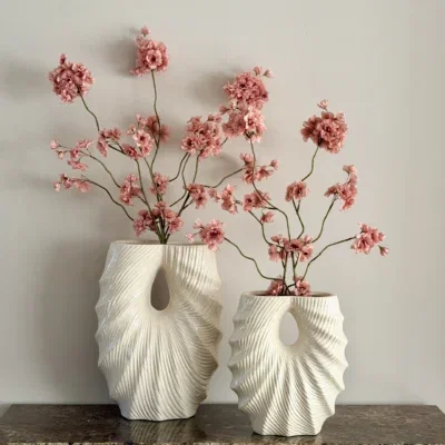 Vensterbank decoratie vazen set met bloesems