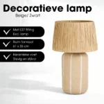 Tafellamp Denton Beige - Afbeelding 6