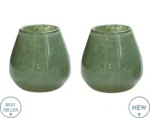 Kaarshouder Tasman Elite XS green Ø12,5 x H11,5 cm 2 stuks